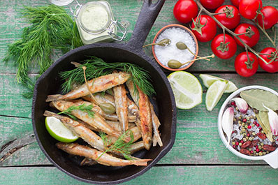 Fried Smelt, Russian Cuisine Fried Smelt, Russian Cuisine